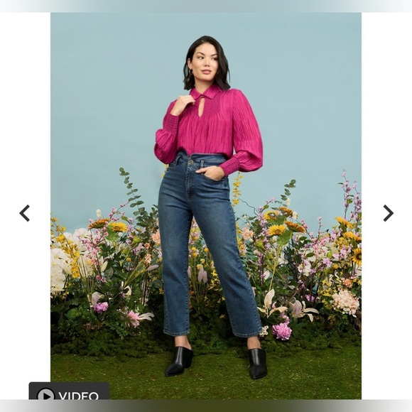 La Joie Smocked Collar Blouse – Long Sleeve in Deep Navy (NWT, XL) - Picture 3 of 3